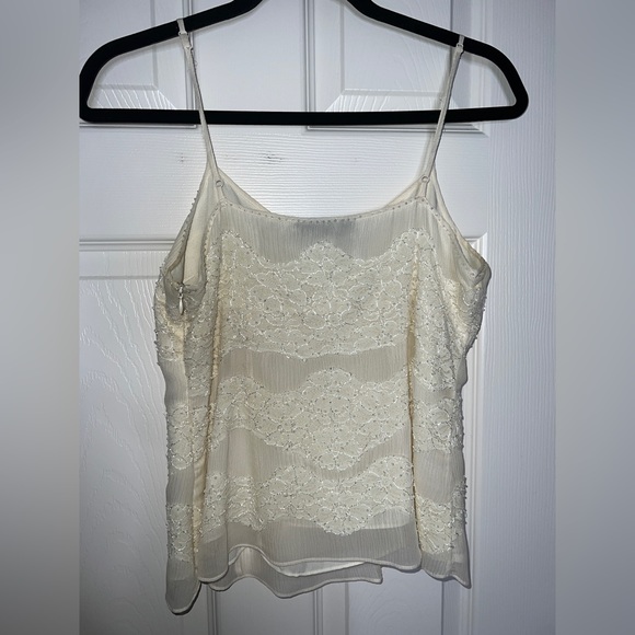 💎 100% Silk INC Lace Cream Camisole - Picture 4 of 12